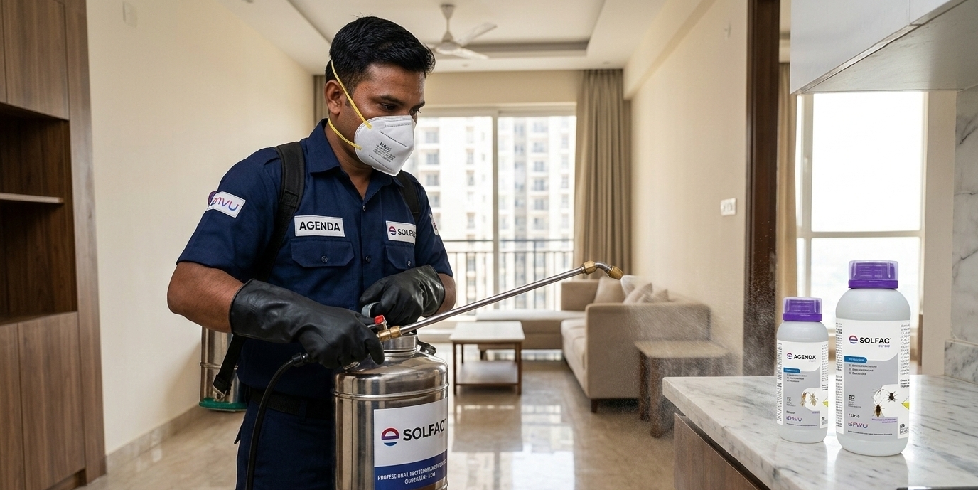 Solfac Spray और Agenda Termiticide Pest Control Treatment